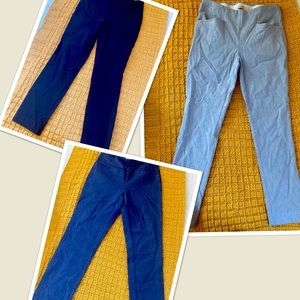 Van Heusen Pants, black, fake jeans, gray stripped